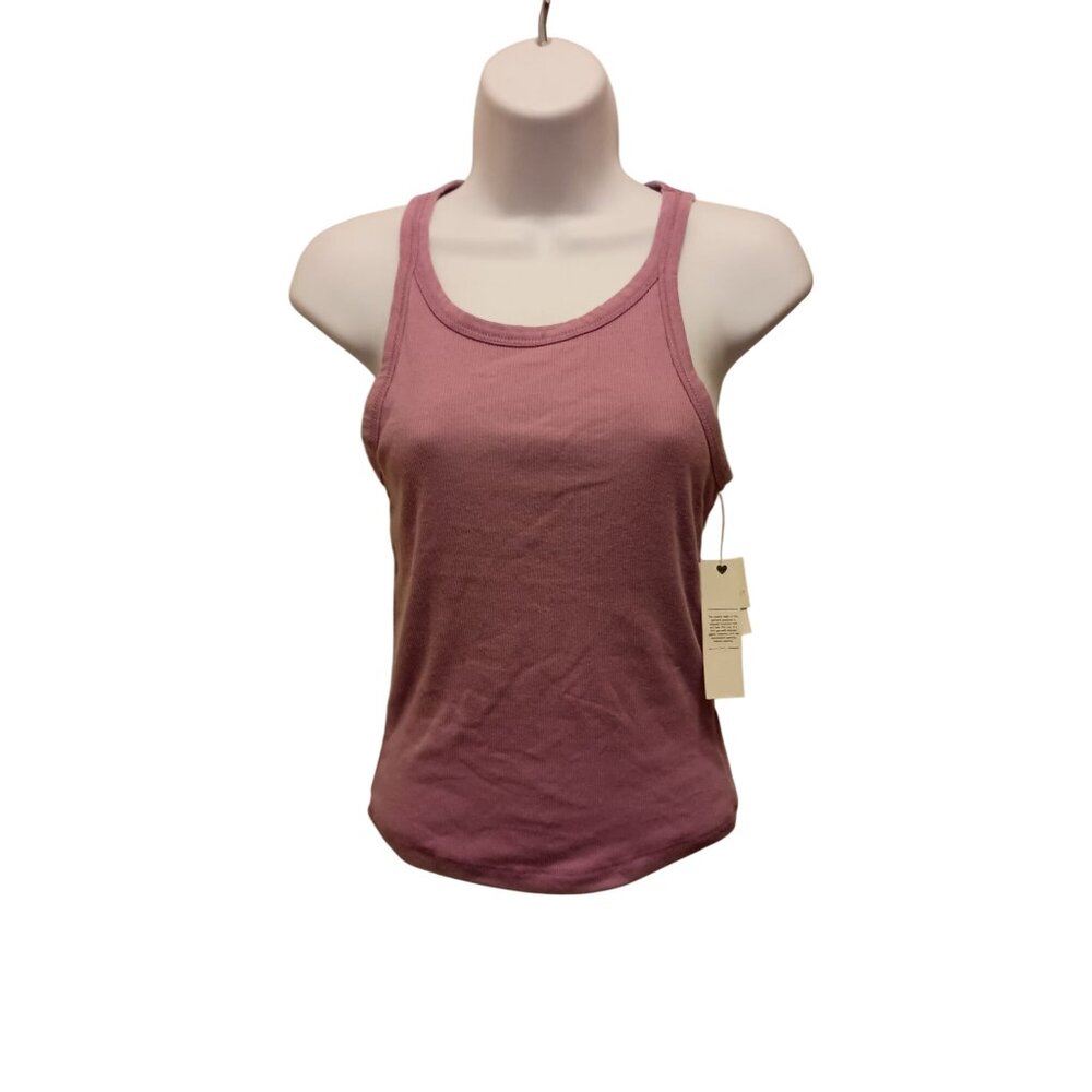 Ultra Flirt Purple Sleeveless Washed Ribbed  Tank Top Women's Sz. M